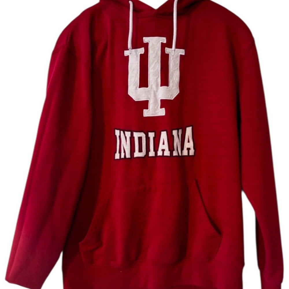 Colosseum Indiana Hoosiers Hooded Sweatshirt Red/White Mens Sz M